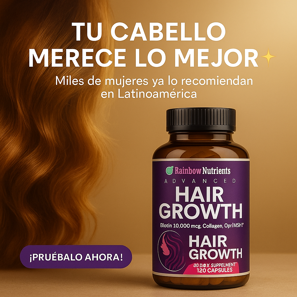 HAIR GROWTH® 120 CAPS: ¡FRENA LA CAÍDA Y REACTIVA EL CRECIMIENTO DE TU CABELLO!