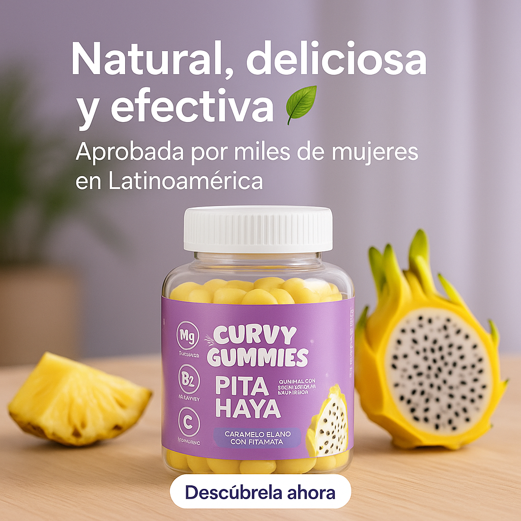 CURVY GUMMIES PITAHAYA - 60 GOMITAS ANTIOXIDANTES | BELLEZA NATURAL, DIGESTIÓN SALUDABLE Y ENERGÍA
