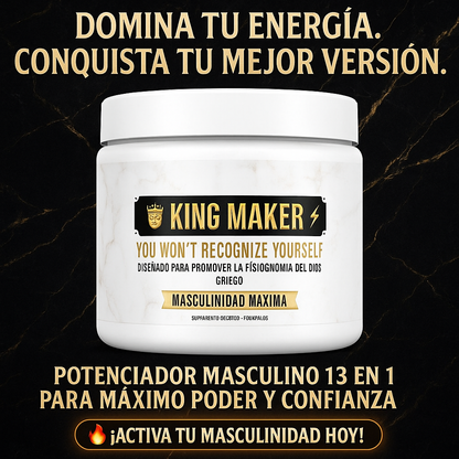 KING MAKER: DESATA TU MÁXIMA MASCULINIDAD Y FORJA EL FÍSICO DE UN DIOS GRIEGO QUE DESEAS.