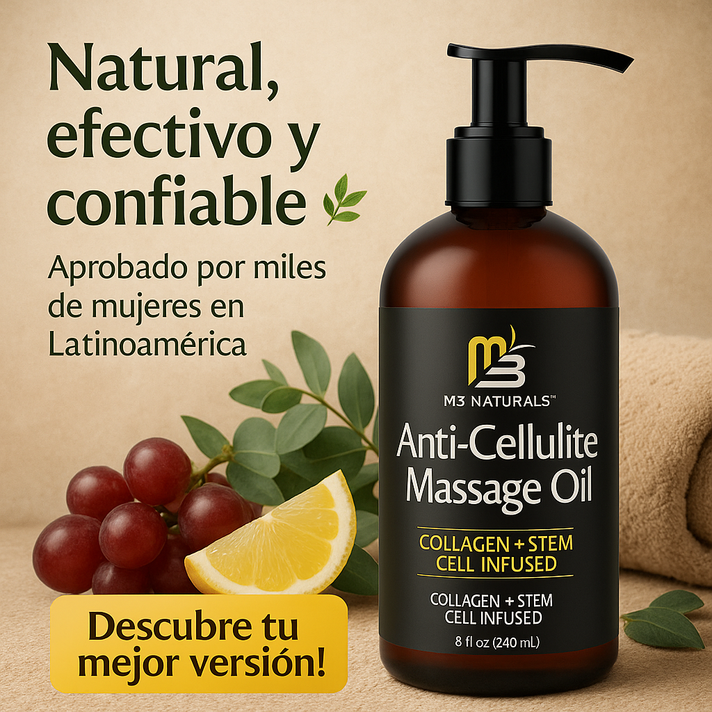ACEITE ANTICELULITIS: ¡ROMPE CON LA CELULITIS Y RECONSTRUYE LA CONFIANZA QUE EMPIEZA EN TU PIEL!