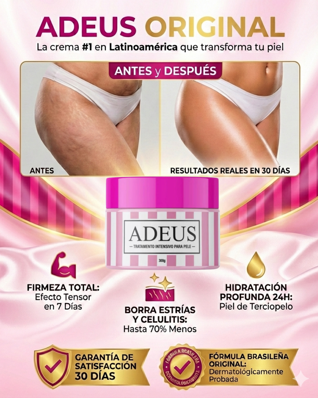 CREMA ADEUS ORIGINAL® 2x1: Piel Firme y Sin Estrías